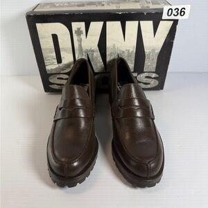 DKNY Women's Dark Brown Slip-On Loafers NWT